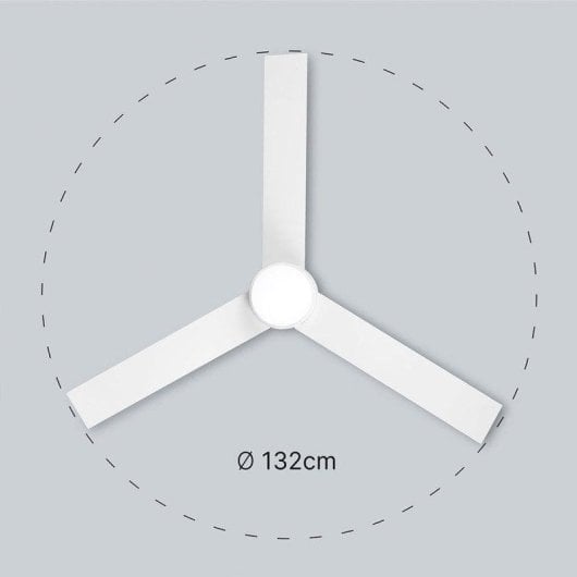 Ufesa Katmandú Ventilador de Techo de Aspas Reversibles con Luz y Mando 132cm 40W Blanco/Madera
