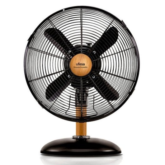 Ufesa Masachusets Mini Ventilador de Sobremesa 30cm 40W Negro/Madera
