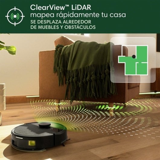 iRobot Roomba 105 Combo Robot Aspirador y Friegasuelos 7000Pa Negro + Base de Autovaciado