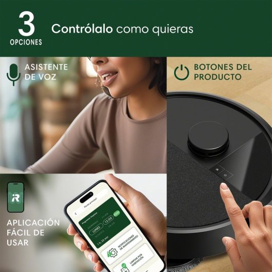 iRobot Roomba Plus 405 Combo Robot Aspirador con Base AutoWash Multifunción y Autolimpiable Negro