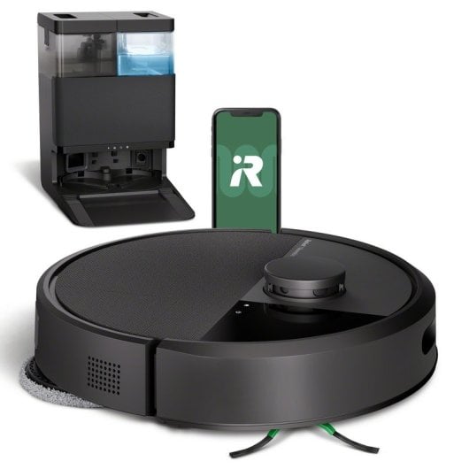 iRobot Roomba Plus 405 Combo Robot Aspirador con Base AutoWash Multifunción y Autolimpiable Negro