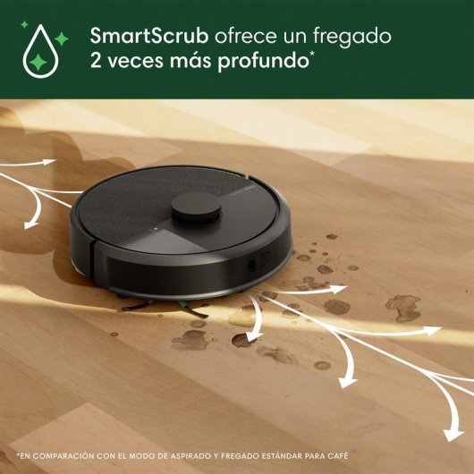 iRobot Roomba Plus 405 Combo Robot Aspirador con Base AutoWash Multifunción y Autolimpiable Negro