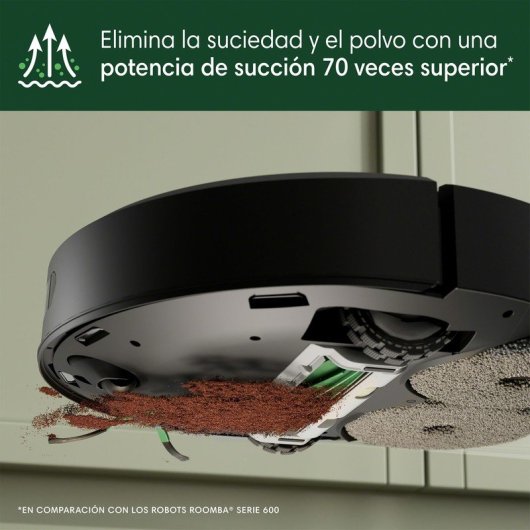 iRobot Roomba Plus 405 Combo Robot Aspirador con Base AutoWash Multifunción y Autolimpiable Negro