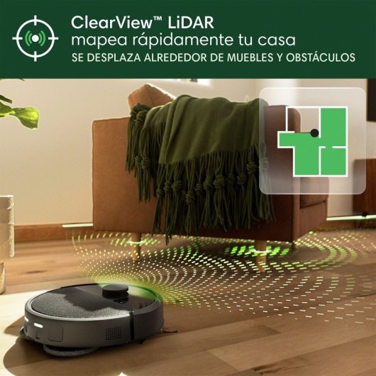 iRobot Roomba Plus 405 Combo Robot Aspirador con Base AutoWash Multifunción y Autolimpiable Negro