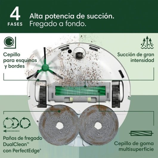 iRobot Roomba Plus 505 Combo Robot Aspirador com Base AutoWash Multifunções e Autolimpante Branco