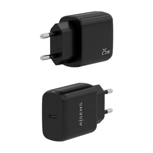 Aisens A110-0757 Cargador 25W USB-C PD3.0 1 Puerto 1xUSB-C Negro