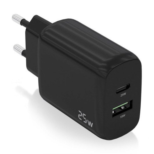 Chargeur Aisens A110-0759 25 W 1 x USB-C PD3.0 1 x USB-A QC3.0 Noir