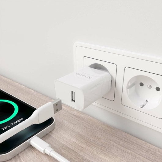 Aisens A110-0853 Carregador de Alta Eficiência USB 10W  5V/2A Branco