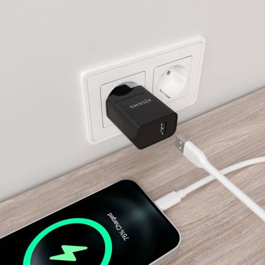 Aisens A110-0854 Carregador de Alta Eficiência USB 10W  5V/2A Preto