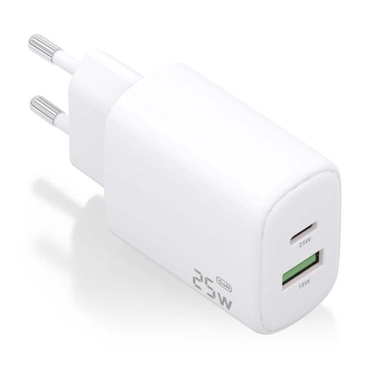 Chargeur Aisens A110-0911 25 W 1 x USB-C PD3.0 1 x USB-A QC3.0 Blanc