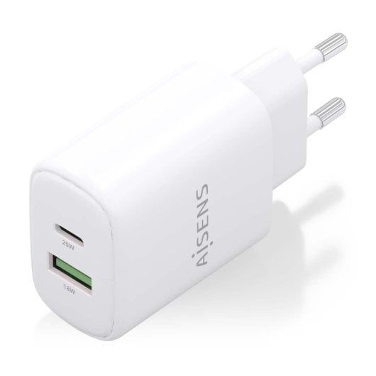 Chargeur Aisens A110-0911 25 W 1 x USB-C PD3.0 1 x USB-A QC3.0 Blanc