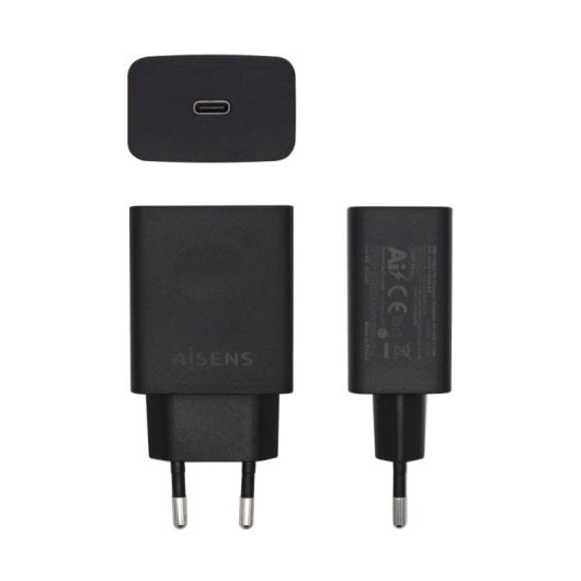 Chargeur Aisens ASCH-1PD20-BK USB-C PD3.0 1 port 1xUSB-C 20W Noir