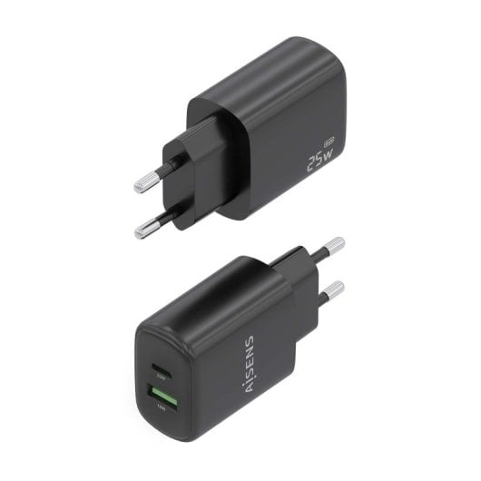 Chargeur Aisens A110-0912 25 W 1 x USB-C PD3.0 1 x USB-A QC3.0 Noir
