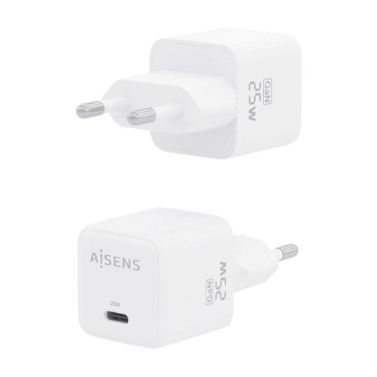 Aisens ASCH-25W1P012-W 25W GaN Ladegerät 1xUSB-C PD3.0 QC4.0 Weiß