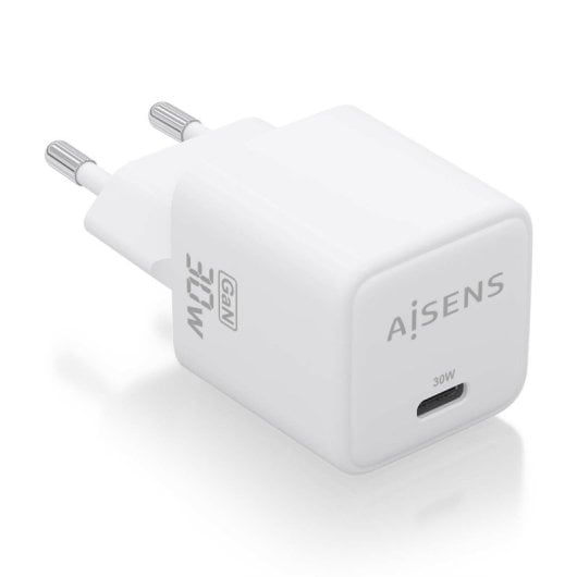 Chargeur Aisens ASCH-30W1P035-W GaN 30 W 1 x USB-C PD3.0 QC4.0 Blanc