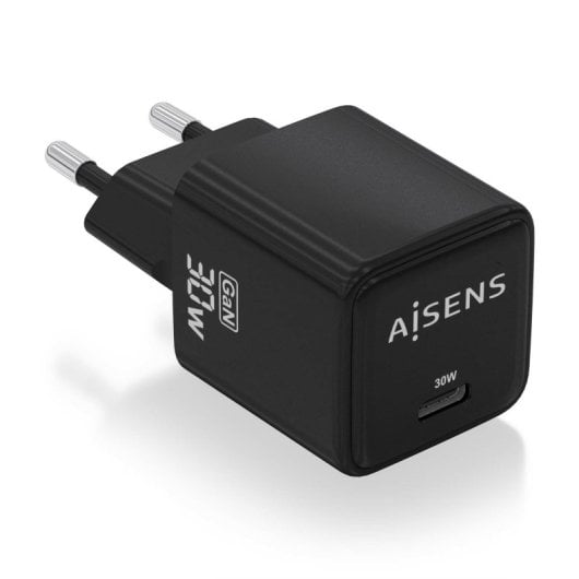 Chargeur Aisens ASCH-30W1P036-BK GaN 30 W 1 x USB-C PD3.0 QC4.0 Noir