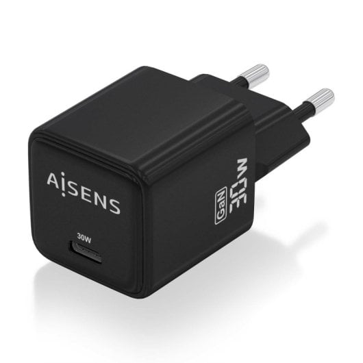 Chargeur Aisens ASCH-30W1P036-BK GaN 30 W 1 x USB-C PD3.0 QC4.0 Noir
