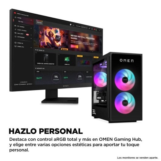 HP OMEN 35L Gaming Desktop GT16-0088ns AMD Ryzen 7 8700F/64GB/2TB SSD/RTX 5080