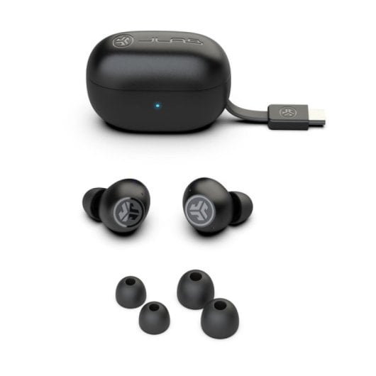 JLab Go Pop ANC Auriculares Bluetooth TWS con Cancelación Activa de Ruido Negro