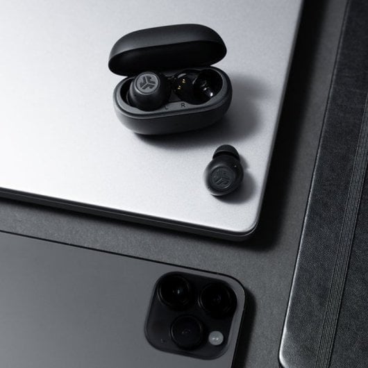 JLab Go Pop ANC Auriculares Bluetooth TWS con Cancelación Activa de Ruido Negro