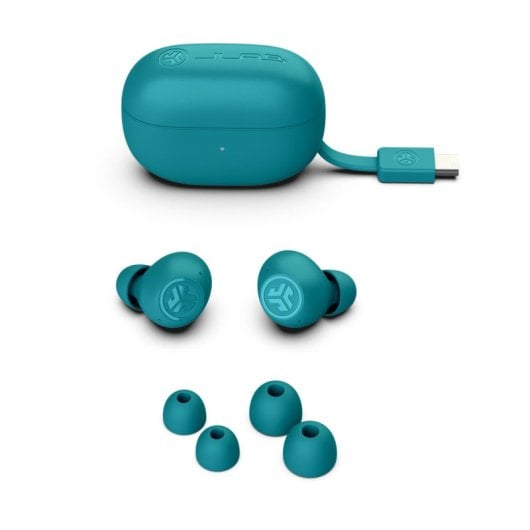 Casque Bluetooth JLab Go Pop ANC TWS avec suppression active du bruit Bleu sarcelle