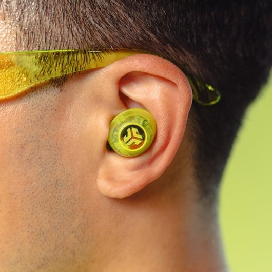 JLab Go Pop ANC Auriculares Bluetooth TWS con Cancelación Activa de Ruido Verde Transparente