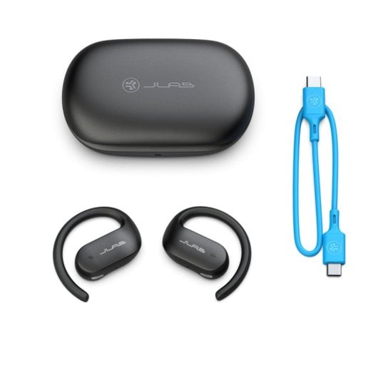 JLab Jbuds Open Sport Auriculares Inalámbricos Deportivos de Conducción Aérea Negros