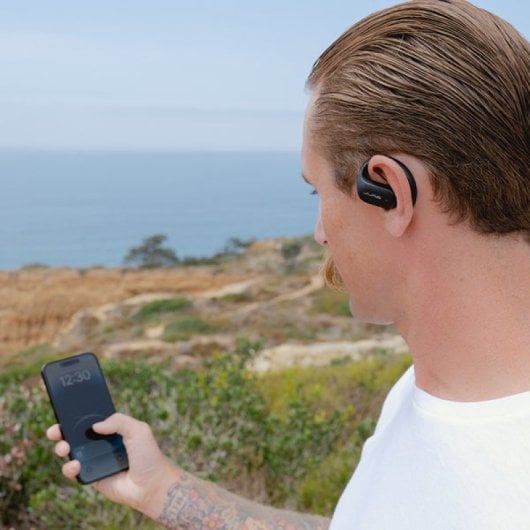 JLab Jbuds Open Sport Auriculares Inalámbricos Deportivos de Conducción Aérea Negros
