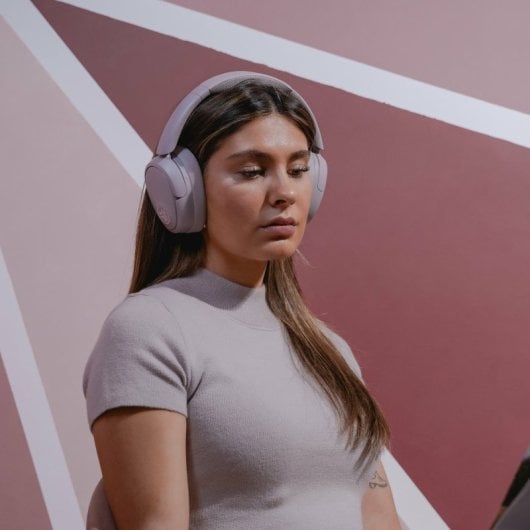 Casque Bluetooth hybride à réduction active du bruit JLab JBuds Lux ANC Mauve