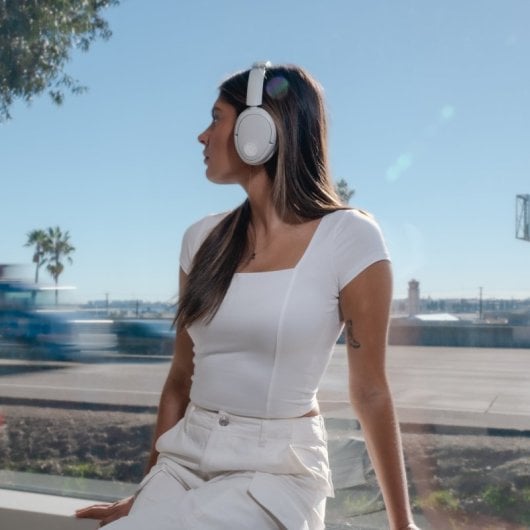JLab JBuds Lux ANC Auriculares Bluetooth con Cancelación Activa de Ruido Híbrida Blanco