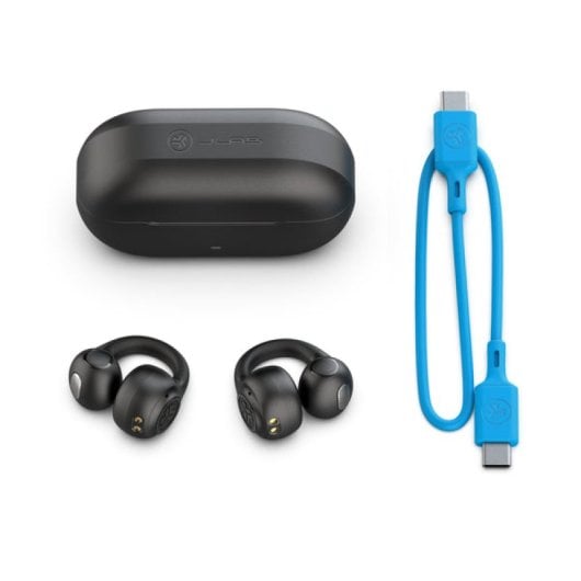 JLab Flex Auriculares Inalámbricos Abiertos con Diseño de Clip Negros
