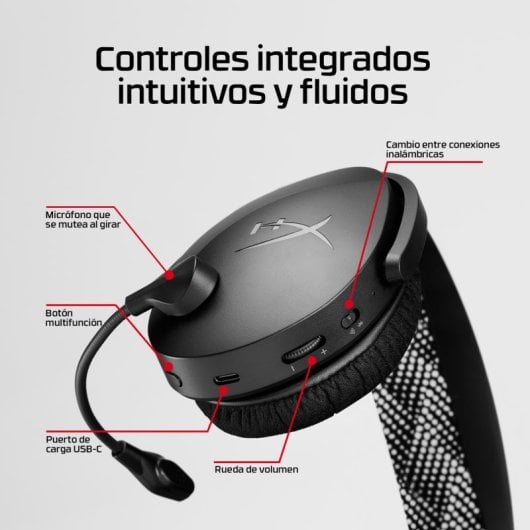 HyperX Cloud Jet Auriculares Gaming Inalámbricos Bluetooth Negros