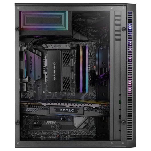 Mars Gaming Mc-blaze ATX PC Case 80mm Ventola Frgb Striscia LED RGB anteriore Nero