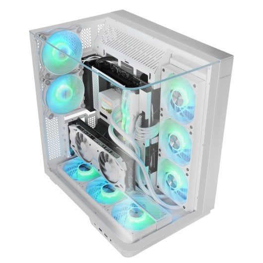 Mars Gaming Mc-infinio Caja Pc Atx Cristal Templado Curvado 2x Ventiladores Argb 120mm Usb-c Blanco