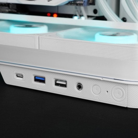 Mars Gaming Mc-infinio Caja Pc Atx Cristal Templado Curvado 2x Ventiladores Argb 120mm Usb-c Blanco