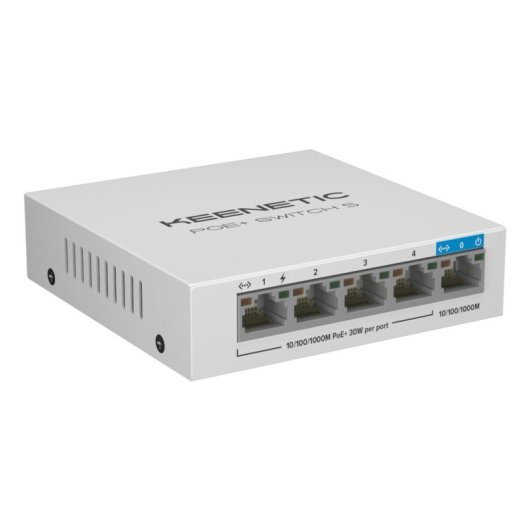 Switch Keenetic PoE+ Switch 5 Gigabit 5 Puertos 4 PoE+ 60W
