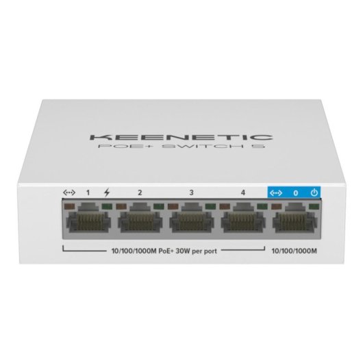 Switch Keenetic PoE+ Switch 5 Gigabit 5 Puertos 4 PoE+ 60W
