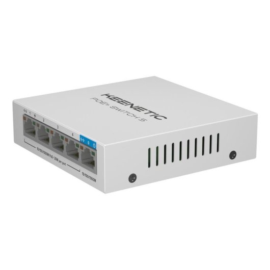 Switch Keenetic PoE+ Switch 5 Gigabit 5 Puertos 4 PoE+ 60W