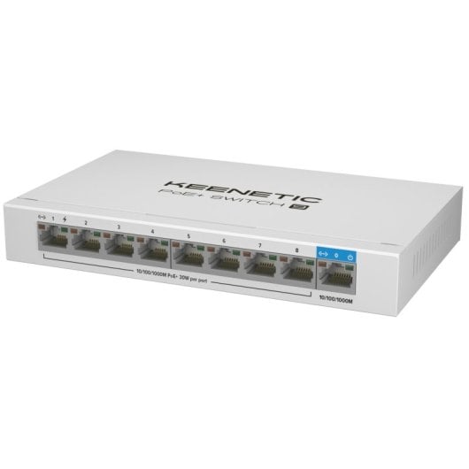 Switch PoE+ Keenetic 9 Switch KN-4710 9 porte Gigabit totali + 8 porte PoE+ massimo 120 W