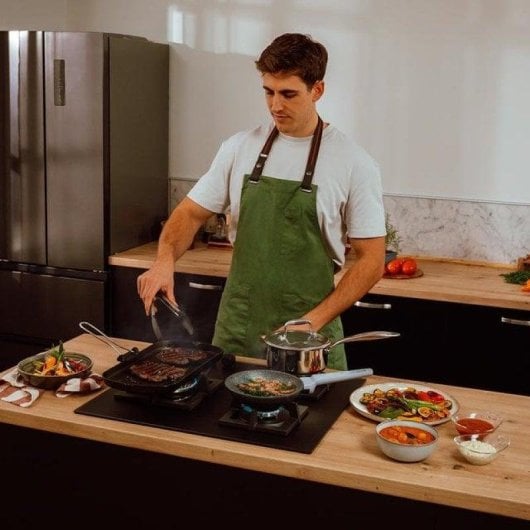 Plaque de gaz Cecotec Bolero Squad G 3800s Eternal Nano 3 feux verre noir