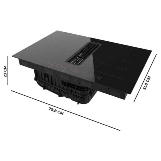 Plaque induction Cecotec Bolero Squad IH 4800 TotalFlex80 Extraction intégrée 7400W 80 cm