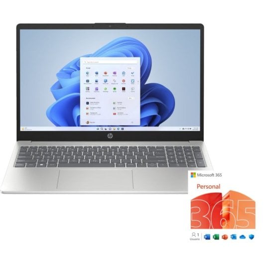 HP 15-fd0080ns Intel Core i5-1334U/16 Go/SSD 512 Go/15,6" + Microsoft 365 Personnel 12 mois
