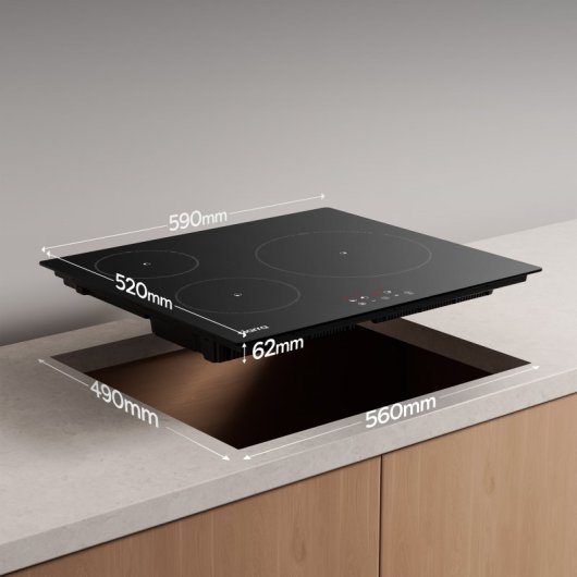 Plaque à induction Ciarra CABBIH3-F 3 zones 60 cm 5600 W Noir