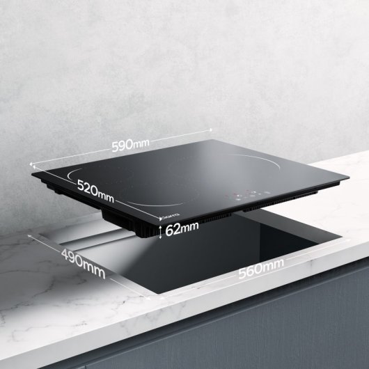 Plaque à induction Ciarra CABBIH3-C 3 zones 60 cm 5600 W Noir