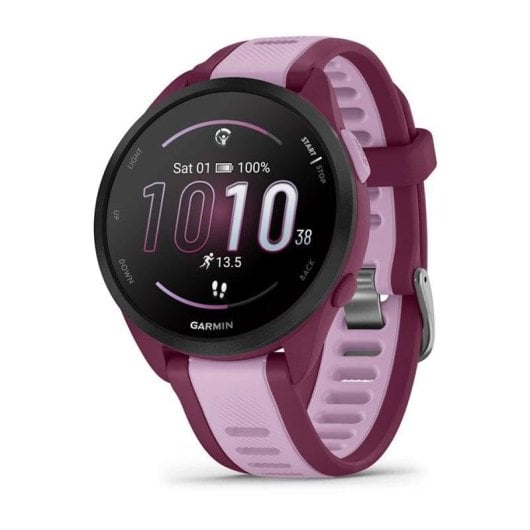 Garmin Forerunner 165 Music Bluetooth GPS 43mm AMOLED Roxo Resistente à Água 5ATM Pulsómetro