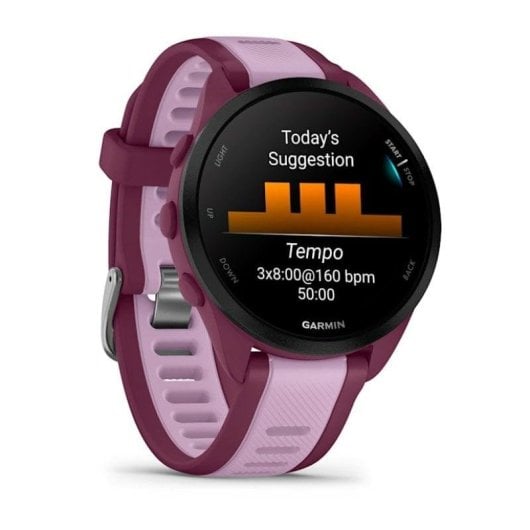 Garmin Forerunner 165 Music Bluetooth GPS 43mm AMOLED Roxo Resistente à Água 5ATM Pulsómetro