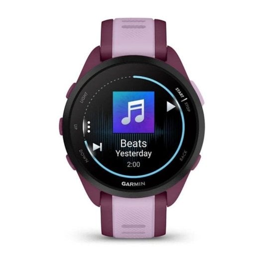 Garmin Forerunner 165 Music Bluetooth GPS 43mm AMOLED Roxo Resistente à Água 5ATM Pulsómetro