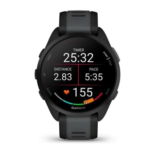 Garmin Forerunner 165 Music Bluetooth GPS 43mm AMOLED Preto Cinza Resistente à Água 5ATM