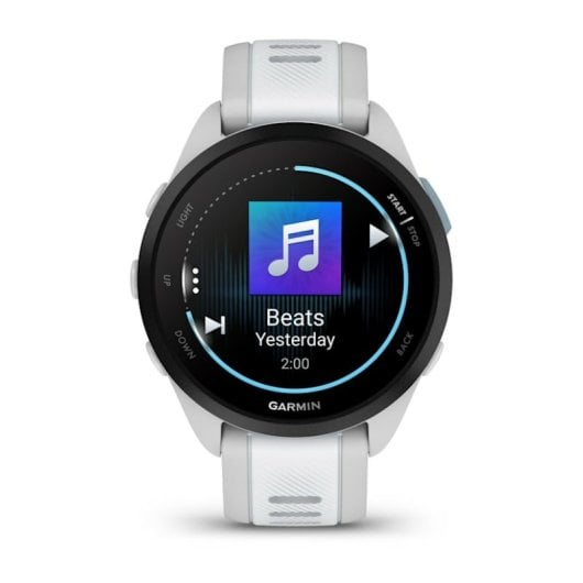 Garmin Forerunner 165 Music GPS Running Smartwatch con display AMOLED e Garmin Pay (bianco)
