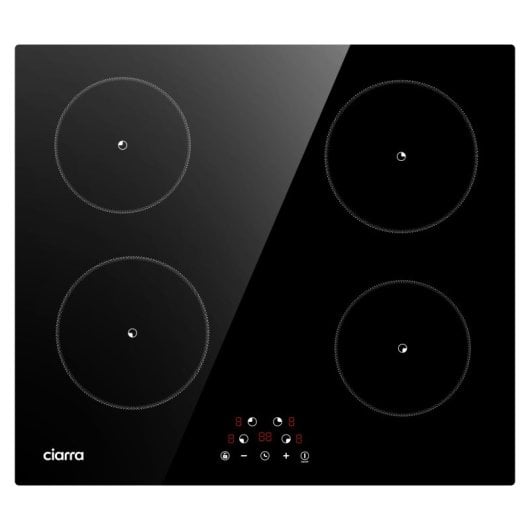 Plaque à induction Ciarra CABBIH4-F 4 zones 60 cm 6000 W Noir